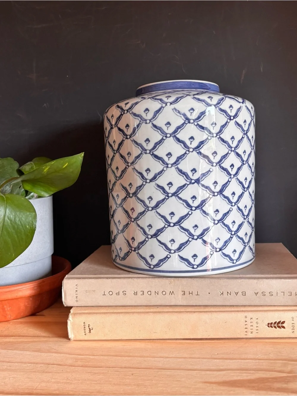 Blue and White Decorative Ceramic Vase
